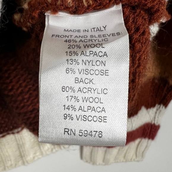 Anthropologie Elsamanda Alpaca Wool Blend Warm Desert Tone Crewneck Sweater L - Picture 9 of 10